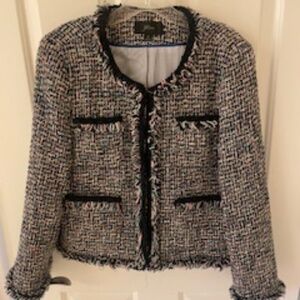 J. Crew Tweed Jacket / Blazer "Chanel-like" Style in Size 8